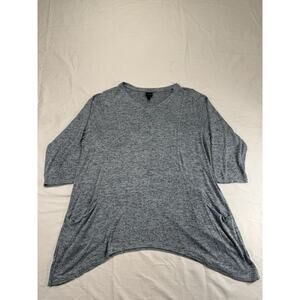 Db Sunday Blue long sleeve Tunic‎ Top women’s 2X heathered knit